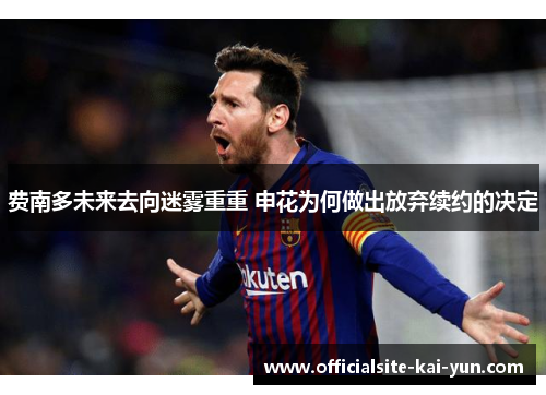 费南多未来去向迷雾重重 申花为何做出放弃续约的决定